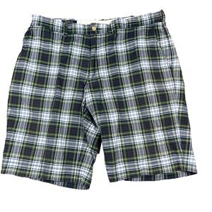 Polo Ralph Lauren Shorts Men's 35 Blue Green Black Watch Tartan Plaid Preppy 10"